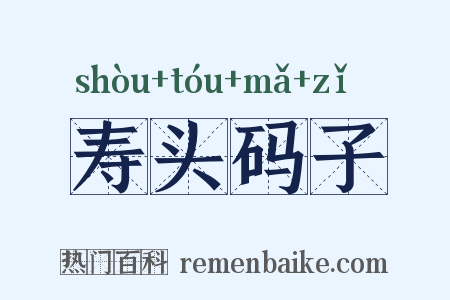 寿头码子是什么意思的图片